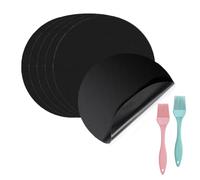 Tappetino antiaderente per padelle, Round Tappetino antiaderente Parchment Paper per friggitrice ad aria, antiaderenti cestello per cottura a vapore resistente al calore, 6 pezzi