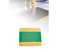 Tappetino antifatica industriale, tappetino ergonomico for stare in piedi, supporto di sicurezza for dolori alle gambe e alla schiena, bordo giallo di sicurezza(Green,50X100CM)