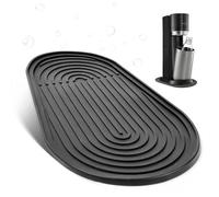 Tappetino antigoccia, in silicone, compatibile con SodaStream Duo, perfetto scolapiatti in silicone, antiscivolo, stabile, tappetino antigoccia, accessorio per soda ream, 30 x 18,2 cm