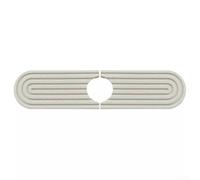 Tappetino antigoccia per lavello in terra di diatomee, ad asciugatura rapida, per rubinetto della cucina, 45 x 10 cm, antiscivolo, anti-umidità, con scanalature organizzate per vassoio (bianco)