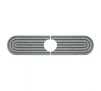 Tappetino antigoccia per lavello realizzato in terra di diatomee per un rapido assorbimento dell'acqua intorno ai rubinetti della cucina e alla protezione del piano di lavoro (grigio scuro)