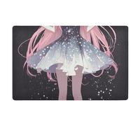 Tappetino antipolvere a forma di anime, 81,3 x 50,8 cm, con retro in gomma antiscivolo, per tutte le stagioni, per ingresso, soggiorno, balcone, cucina