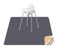 Tappetino antischizzi per seggiolone, 152 x 152 cm, lavabile e impermeabile, antiscivolo, protezione per il pavimento