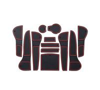 Tappetino Antiscivolo 12 Pezzi Porta Auto Per Sottobicchiere Console Centrale Per AUDI A4 B8 8K 2008 2009-2016 Protegge la superficie originale del veicolo(rosso)