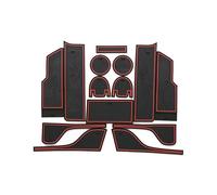 Tappetino Antiscivolo 14 Pezzi Per Porta Auto Per Sottobicchiere Per Console Centrale Per Ford Per Mondeo Per Fusion MK5 2013-2016(rosso)