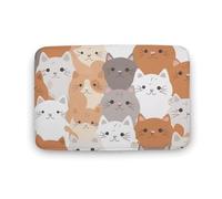 Tappetino antiscivolo assorbente con gatti arancioni, resistente allo sporco, per cucina, ingresso, resistente, lavabile, per decorare la casa, 40 x 60 cm