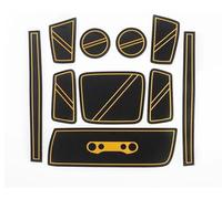 Tappetino antiscivolo Auto Antiscivolo Porta Scanalatura Tappetini Accessori Interni 10 Pezzi/set Per Hyundai Per Casper 2021 2022(Yellow)