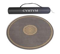 Tappetino antiscivolo circolare in gomma for Mahjong, tappetino silenzioso e antirumore, adatto for giochi da tavolo di poker(Brown-1,70CM/27.5")