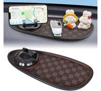 Tappetino Antiscivolo Cruscotto per BMW X1 E84 X1 1.Gen 2009-2025 | Supporto per telefono integrato, base antiscivolo senza colla, conservazione a griglia, organizer interno, accessori auto