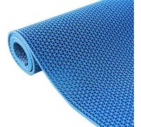 Tappetino antiscivolo e drenante, Il tappetino for drenaggio in rete blu in PVC può essere tagliato in diverse dimensioni, 0,22 pollici di spessore for interni ed esterni(120cm x 140cm)