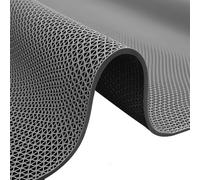 Tappetino antiscivolo e drenante, Tappetino drenante antiscivolo in PVC tagliato liberamente in diverse dimensioni multicolori(Grey,90x100x0.5cm)