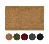 tappetino antiscivolo in cocco - zerbino antibatterico - per aree esterne coperte - fibra naturale sostenibile - 100% cocco - 50x80 cm - naturale
