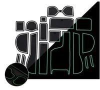 Tappetino Antiscivolo In Gomma Door Groove Cup Pad Gate Slot Coaster Interior Car Per Jazz Per Fit GK GP GH 2014~2019 Inserto portabicchieri(Wit)