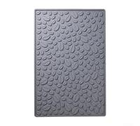Tappetino antiscivolo in silicone con motivo a chicchi di caffè per un posizionamento sicuro e drenaggio dell'acqua, fornisce protezione per il tavolo in ristoranti, bar e case (grigio)