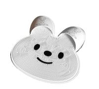 Tappetino antiscivolo in silicone per bagnetto e piedi a forma di coniglio, rimuove la pelle morta, tappetino antiscivolo per bagno, ideale per doccia, massaggio alla schiena e lavaggio dei piedi