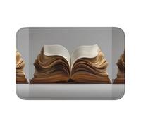 Tappetino antiscivolo ispessito BROLEO an Open Book. Stampa antiscivolo, facile da pulire, durevole, perfetto per bagno 60 x 40 cm