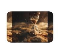 Tappetino antiscivolo ispessito XBKGOHA The Hourglass Sands of time Picture antiscivolo, facile da pulire, durevole, perfetto per WC bagno 60 x 40 cm