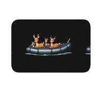 Tappetino antiscivolo ispessito YYHWHJDE Deer su una barca di gomma stampe antiscivolo, facile da pulire, durevole, resistente allo sbiadimento, perfetto per bagno 60 x 40 cm