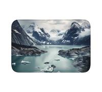 Tappetino antiscivolo ispessito YYHWHJDE Glacier Fjord, motivo Alaska, antiscivolo, facile da pulire, durevole, resistente allo sbiadimento, perfetto per bagno 60 x 40 cm