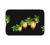 Tappetino antiscivolo ispessito YYHWHJDE Lanterns on the treetops stampe antiscivolo, facile da pulire, durevole, resistente allo sbiadimento, perfetto per WC bagno 60 x 40 cm