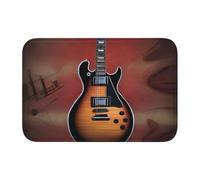 Tappetino antiscivolo ispessito YYHWHJDE Rock Guitar stampe antiscivolo, facile da pulire, durevole, resistente allo sbiadimento, perfetto per bagno 60 x 40 cm