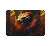 Tappetino antiscivolo ispessito YYHWHJDE The Giant Forest Python stampe antiscivolo, facile da pulire, durevole, resistente allo sbiadimento, perfetto per WC bagno 60 x 40 cm