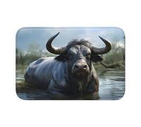 Tappetino antiscivolo ispessito YYHWHJDE Water Buffalo modello antiscivolo, facile da pulire, durevole, resistente allo sbiadimento, perfetto per bagno 60 x 40 cm