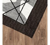 Tappetino Antiscivolo Multiuso 65 x 95 cm Antiscivolo Sottotappeto Rete Multiuso Tagliabile Lavabile per Moquette Cassetti Ripiani Materasso Divano, Nero