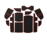Tappetino Antiscivolo Per Auto 12 Pezzi Per Slot Per Portiera Per Per Sottobicchiere Per Console Centrale Per Accord 10 10th Gen LX 2018-2022 Protegge la superficie originale del veicolo(rosso)
