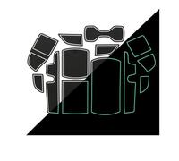 Tappetino Antiscivolo Per Auto 12 Pezzi Per Slot Per Portiera Per Per Sottobicchiere Per Console Centrale Per Accord 10 10th Gen LX 2018-2022 Protegge la superficie originale del veicolo(Wit)
