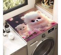 Tappetino Antiscivolo Per Copri Lavatrice E Asciugatrice 60X60Cm Cane Rosa Copri Lavatrice Per Interno Per Top - Tappeto Assorbente In Diatomee Per Lavatrici, Asciugatrici, Cucine, Bagni