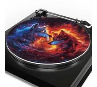 Tappetino antiscivolo per giradischi Fire Wolf per mixare, graffiare DJ e ascoltare a casa giradischi Viny