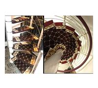 Tappetino Antiscivolo per gradini, tappetini Antiscivolo a Spirale per Scale Interne con Curve a Sinistra, Protezioni Imbottite per gradini 80x33 cm - Migliora la Sicurezza e Lo Stile con Il