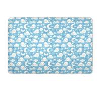 Tappetino antiscivolo per imparare a usare il vasino, impermeabile, antiscivolo, per bambini, 132 cm di lunghezza x 86,4 cm di larghezza, colore: blu