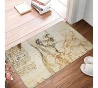 Tappetino antiscivolo per ingresso cucina bagno casa schizzi di un vecchio di Leonardo da Vinci