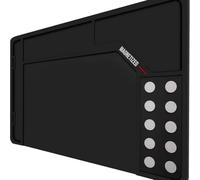 Tappetino antiscivolo per la pulizia fai da te e progetti fai da te, per riparazioni, con magnete in gomma oleata per banco da lavoro per saldatura elettronica (420 x 265 x 45 cm, nero)