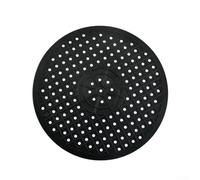 Tappetino antiscivolo per lavello con dettaglio ondulato realizzato in gomma per fissare utensili e prevenire la migrazione dell'acqua sul piano di lavoro (nero rotondo)