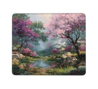 Tappetino antiscivolo per mouse da gaming, con stampa di Big Tree by the River, adatto per studio e gioco, 20,1 x 24,1 cm