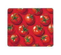 Tappetino antiscivolo per mouse da gioco, motivo: pomodori, piatto stampato, adatto per studio e gioco, 20,1 x 24,1 cm