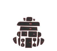 Tappetino Antiscivolo Per Scanalature Delle Portiere, Cuscinetti In Gomma Per Auto Per RAV4 2019 2020 2021 RAV 4 50 Decorazione Interna Tampone Antipolvere Inserto portabicchieri(rosso)