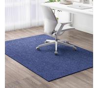 Tappetino antiscivolo per sedia da ufficio, 160 x 180 cm, blu, protezione per pavimento resistente per superfici dure, ideale per scrivanie da gioco e ufficio, adatto per pavimenti in laminato e
