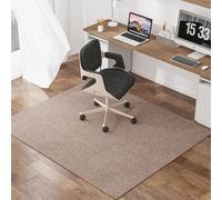 Tappetino antiscivolo per sedia da ufficio, 160 x 180 cm, marrone, resistente, protezione per pavimenti per superfici dure, laminato e parquet, ideale per giochi e ufficio, design antigraffio.