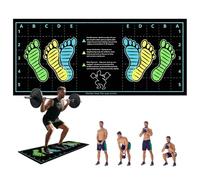 Tappetino antiscivolo per squat da 80 x 35 cm, con guide per la posizione del piede, tappetino per esercizi di livello professionale, perfetto per squat, allenamento delle gambe, miglioramento