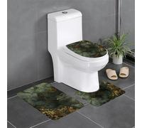 Tappetino antiscivolo per WC a forma di U, set da 3 pezzi, con stampa "Nuvole sotto l'abisso", ben attaccato, assorbente e resistente, spesso e confortevole.