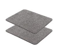 Tappetino antisporco interno lavabile set da 2 40x60 cm - Tappetino Clean-off grigio 100% cotone Tappetino per porte - Entra SAUGSTARK - zerbino antiscivolo easy-care