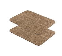 Tappetino antisporco interno lavabile set di 2 40x60 cm - Tappetino per porte Clean-off beige 100% cotone - Entra SAUGSTARK - zerbino antiscivolo easy-care