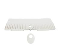 Tappetino Antispruzzo per Lavello con Ventose, Silicone Bianco | Design Inclinato, Adatto a Cucina e Lavello da Fattoria, Convoglia L’acqua nel Lavabo, Resistente alle Macchie