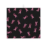 Tappetino asciugapiatti Pink Ribbon Fight Breast Cancer Awareness, 16" x 18", protezione assorbente in microfibra per piano di lavoro della cucina, tappetino multiuso per scolapiatti e lavello