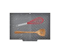 Tappetino Asciugapiatti - Silicone Flessibile, Tappetino Cucina, Supporto Piatti | 38x25cm Tappetino Antigoccia Con Scanalature Drenanti, Base Resistente Al Calore Per Lavello Stoviglie Cucina Domesti