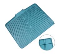 Tappetino asciugatrice piatti in silicone nero alla moda migliora lo stile della